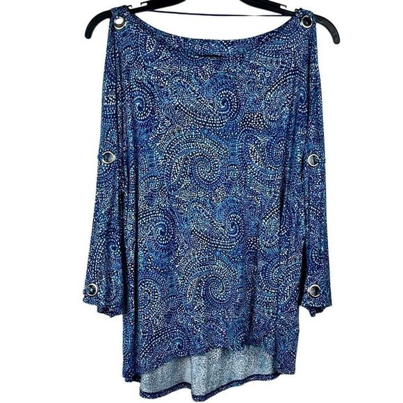 Cable & Gauge Polka Dot Paisley Blouse - Picture 1 of 9